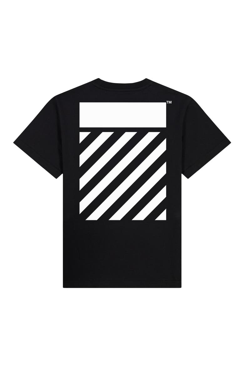 Kids' Diag Graphic T-Shirt, Alternate, color, BLACK