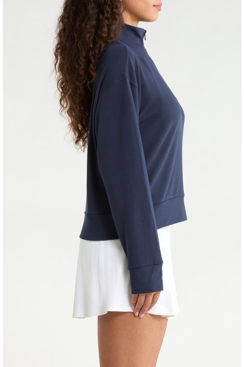 All Play Terry Quarter-Zip Sweatshirt, Alternate, color, TWILIGHT