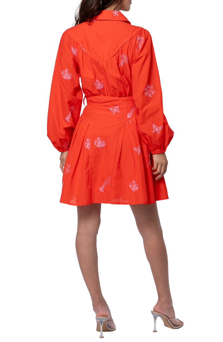 CIEBON Zephyr Long Sleeve Minidress, Alternate, color, 