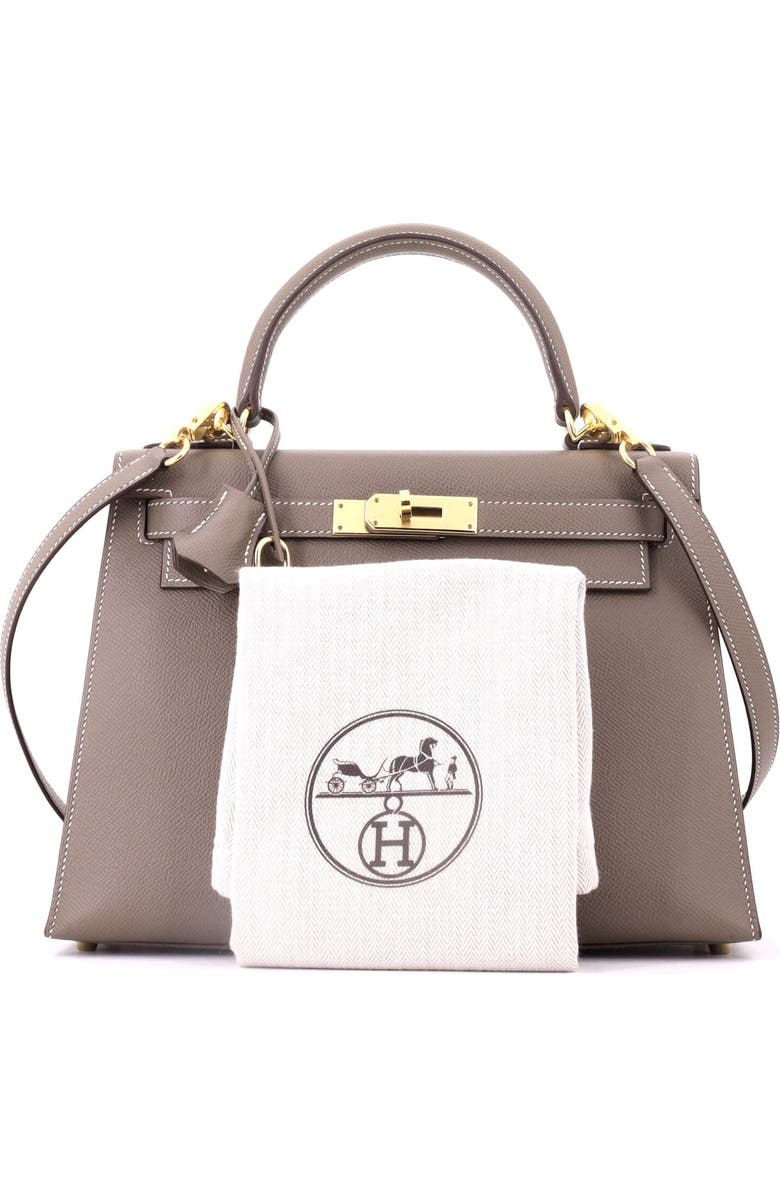 Pre-Owned Hermes Kelly Handbag Grey Epsom with Gold Hardware 28, Alternate, color, Etoupe