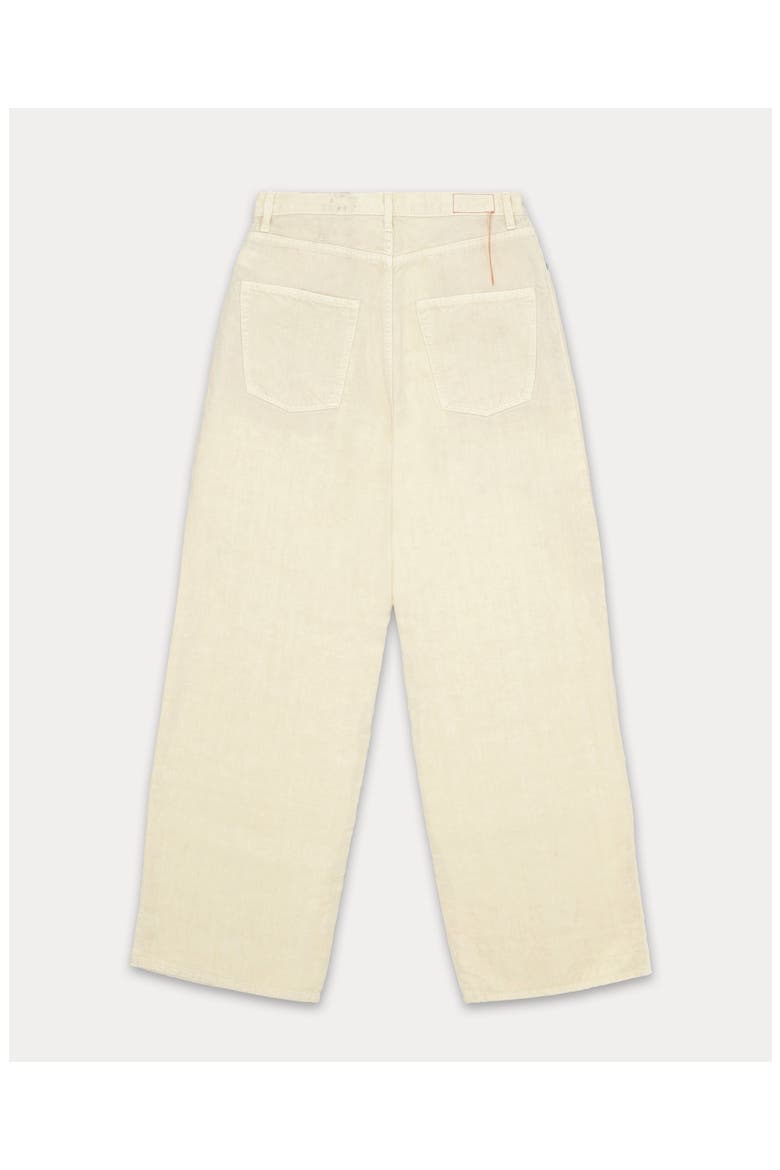 Jaron Wide Leg Linen Trousers, Alternate, color, White
