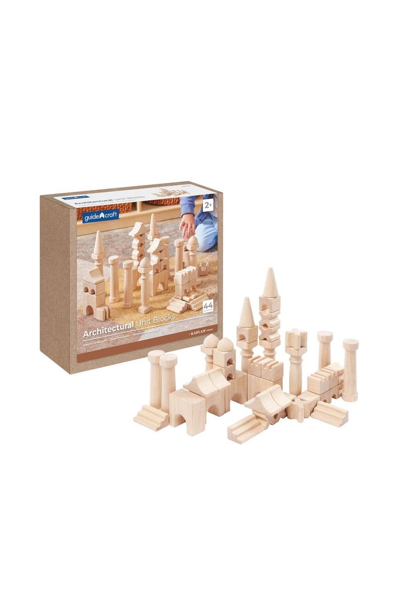 Kaplan Early Learning Company Architectural Unit Blocks - 44 Pieces, Main, color, Beige