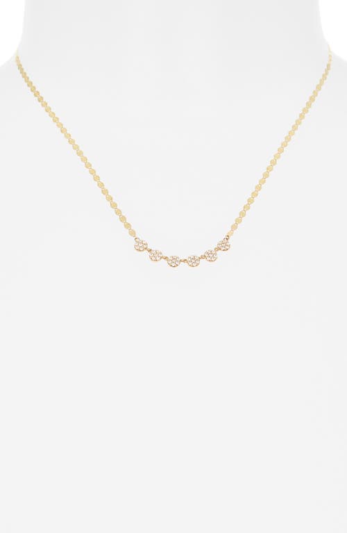 Lana 14k Yellow Gold Pavé Diamond Disc Frontal Necklace In Gold