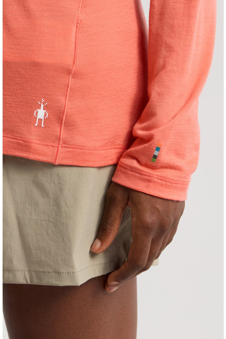 Classic Thermal Long Sleeve Merino Wool Base Layer T-Shirt, Alternate, color, CORAL REEF