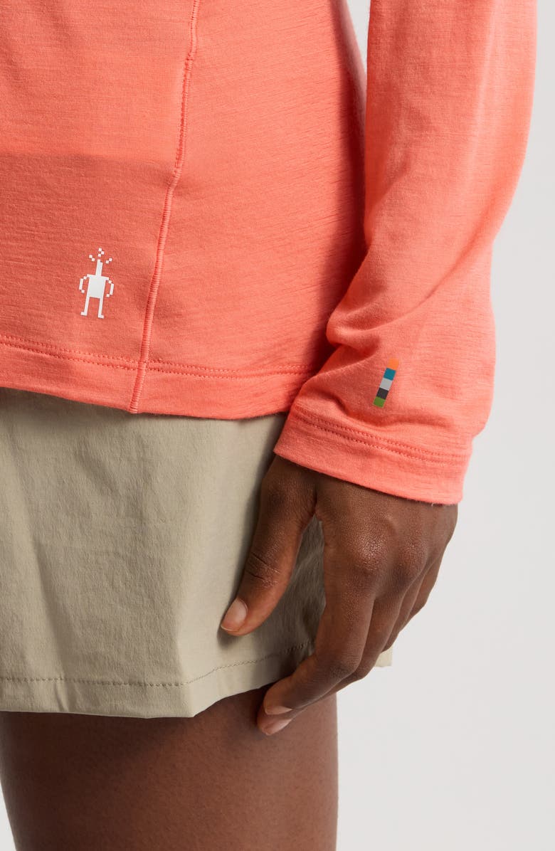 Smartwool Classic Thermal Long Sleeve Merino Wool Base Layer T-Shirt, Alternate, color, Coral Reef