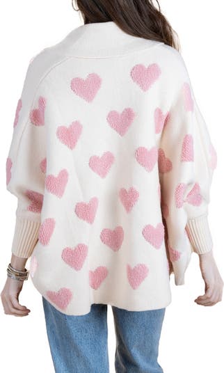 Heart Open Front Cardigan