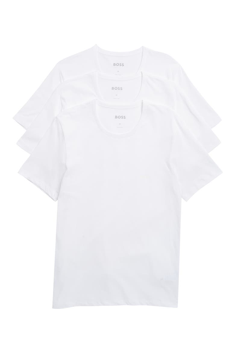 Essence 3-Pack Cotton Crewneck T-Shirts, Main, color, WHITE