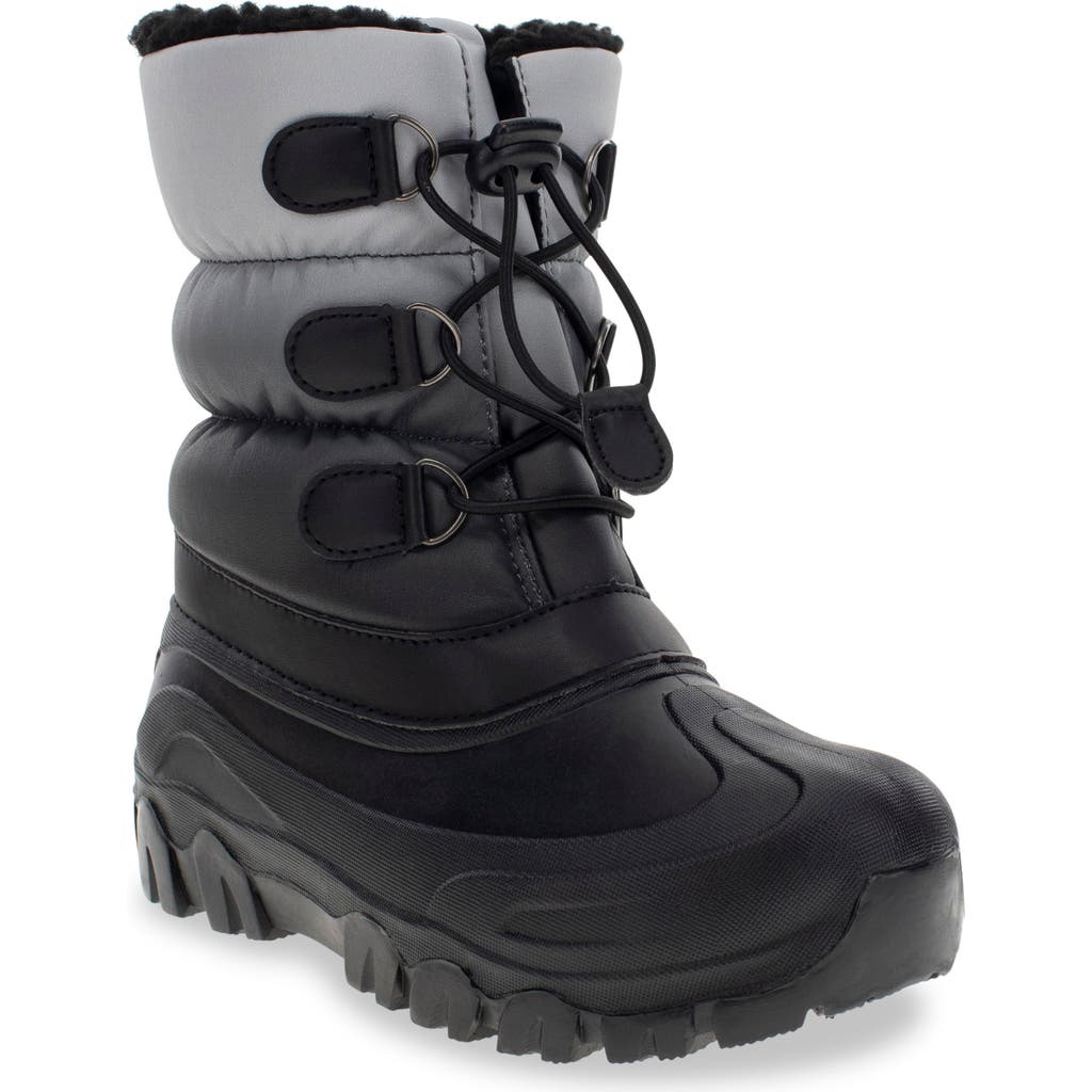Western Chief Kids' Arcterra Waterproof Faux Fur Lined Boot In Gray