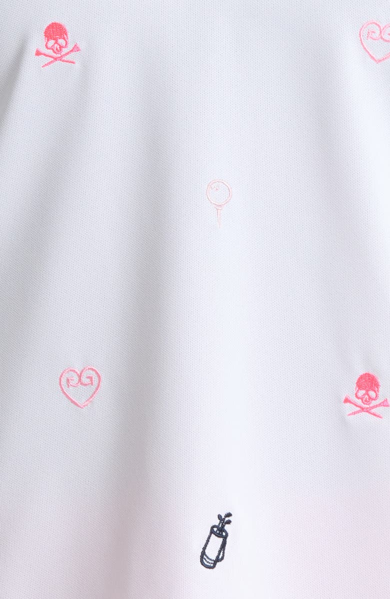 G/FORE Embroidered Piqué Polo, Alternate, color, Snow / Candy