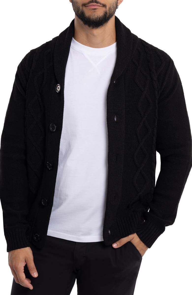 XRAY Cable Knit Button-Down Sweater, Main, color,