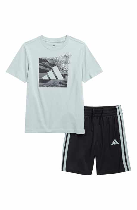 adidas Kids' 3-Stripes T-Shirt & Shorts Set