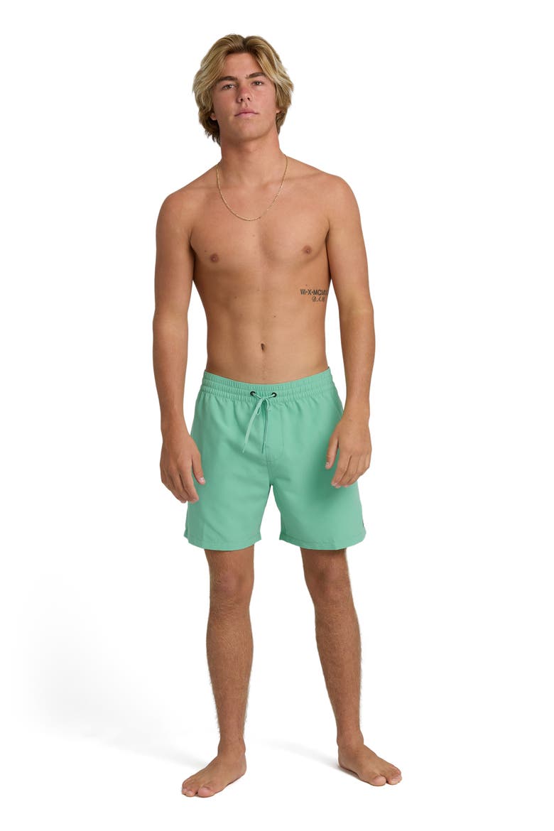 All Day Layback Swim Trunks, Alternate, color, LIME GREEN