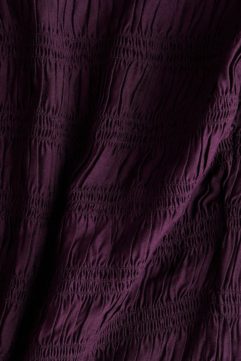 Smocked Off-the Shoulder Blouse, Alternate, color, Plum purple