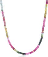 The Lovery Fine Jewelry Rainbow Tourmaline Bead Necklace