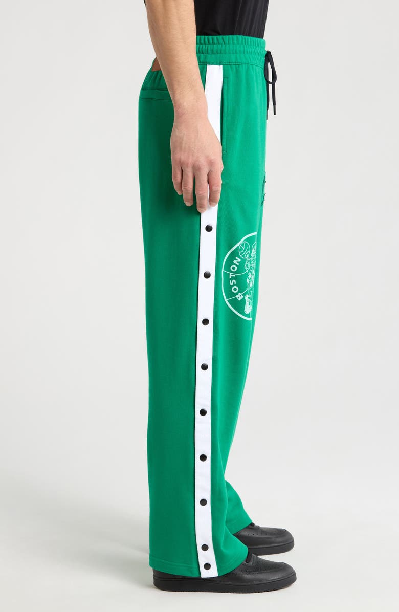 PURPLE BRAND Boston Celtics Snap-Up Cotton Graphic Track Pants, Alternate, color, 
