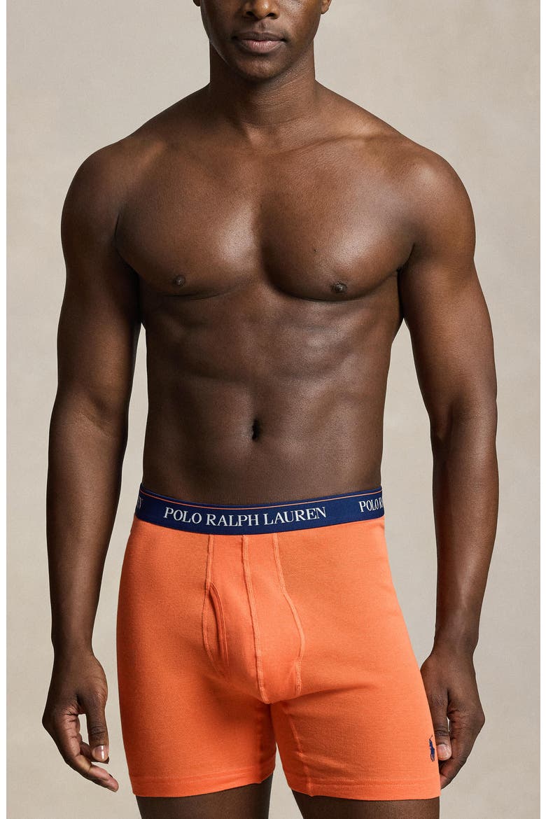 Assorted 3-Pack Classic Cotton Boxer Briefs, Alternate, color, BLUE WHITE STRIPE ROYAL ORANGE