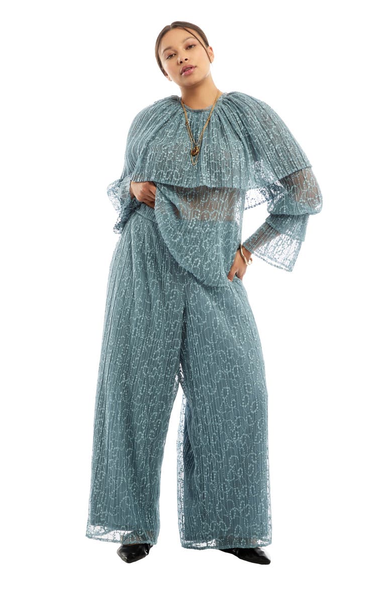 Lace Wide Leg Pants, Main, color, MOUNTAIN SPRING