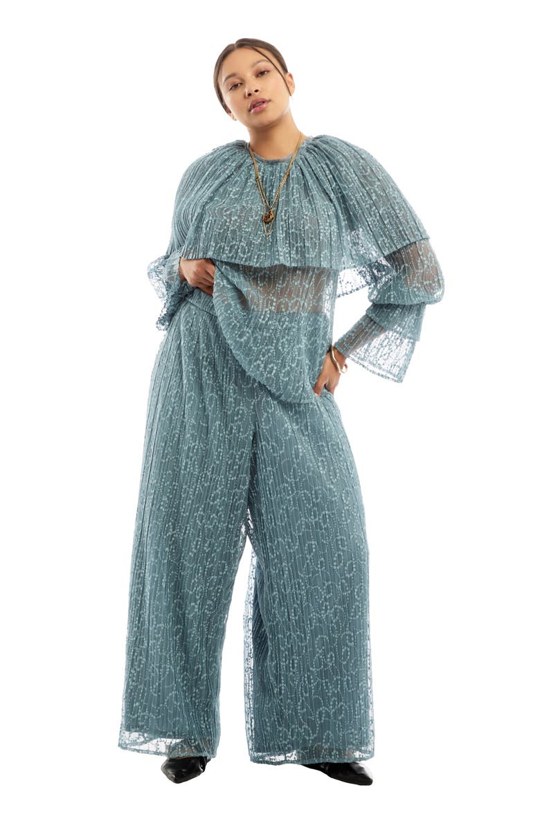 June + Vie Lace Wide-Leg Pants, Main, color, Mountain Spring