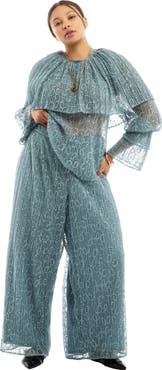 June + Vie Lace Wide-Leg Pants