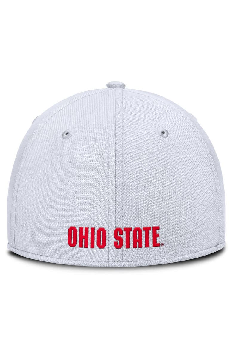 Nike Men's Nike White Ohio State Buckeyes 2025 On-Field Rise Performance Flex Hat, Alternate, color,