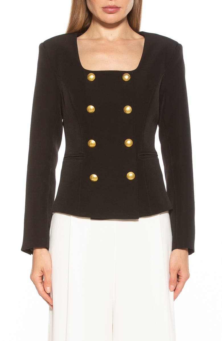 Alexia Admor Jacki Scoop Neck Retro Blazer, Main, color,