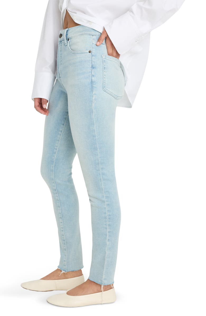 Good American Soft-Tech Good Legs Raw Hem Skinny Jeans, Alternate, color, Indigo1129