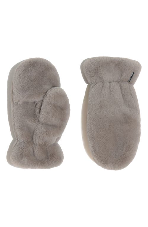 Apparis Coco Faux Fur Mittens In Gray