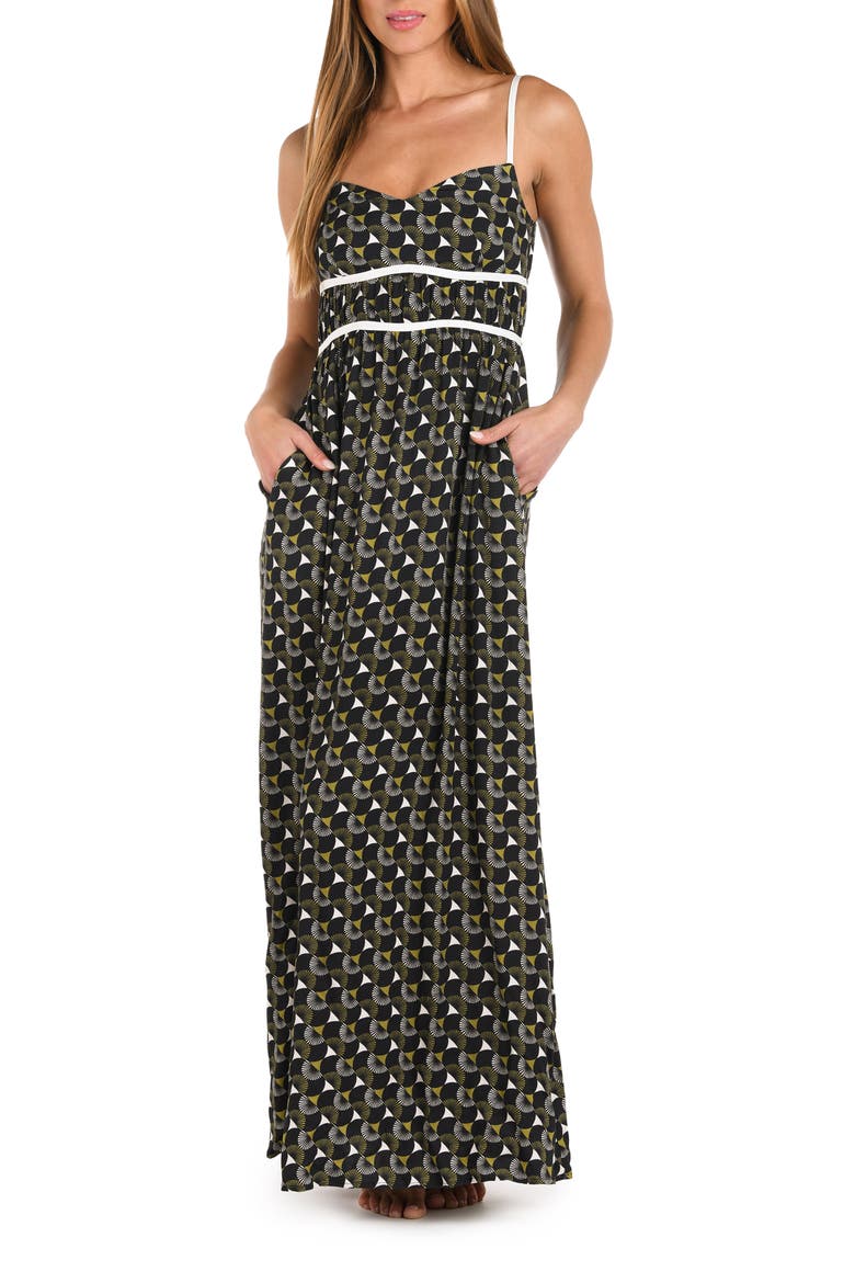 Trip Around Maxi Dress, Alternate, color, BLACK