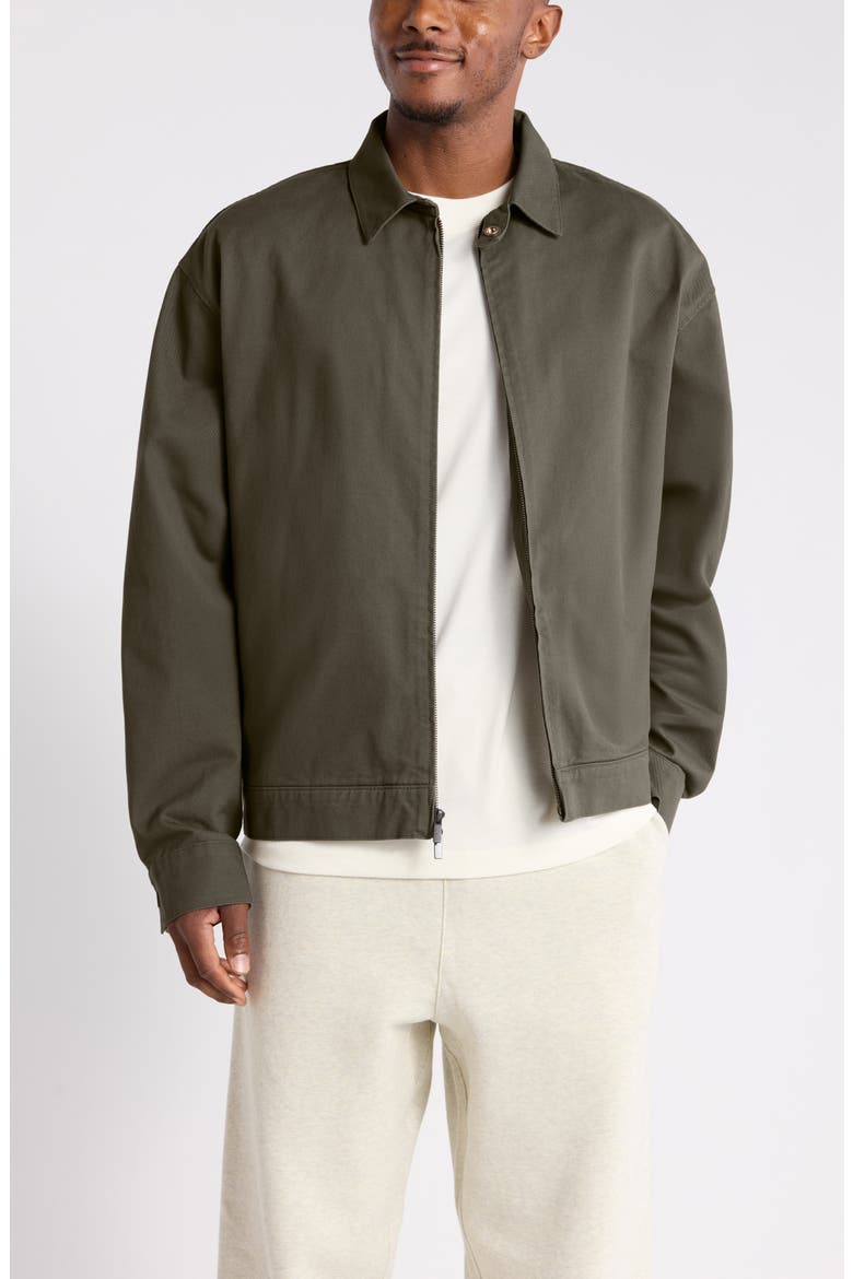 Cotton Twill Work Jacket, Main, color, MOSS