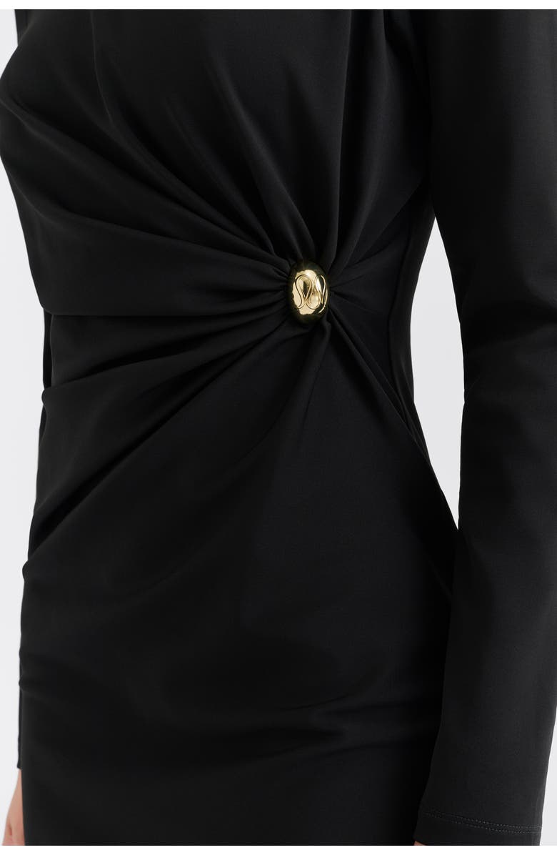 Malina Mailey Jersey Embellished Mini Dress, Alternate, color, Black