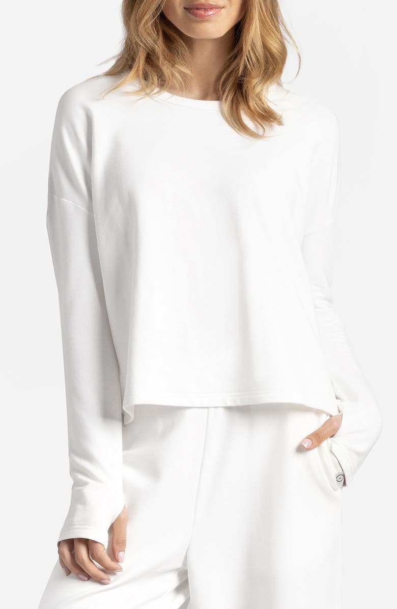 Sunday Citizen Light French Terry Pullover, Main, color, Off White