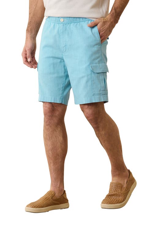 Linen in the Dream Stretch Cotton & Linen Flat Front Shorts