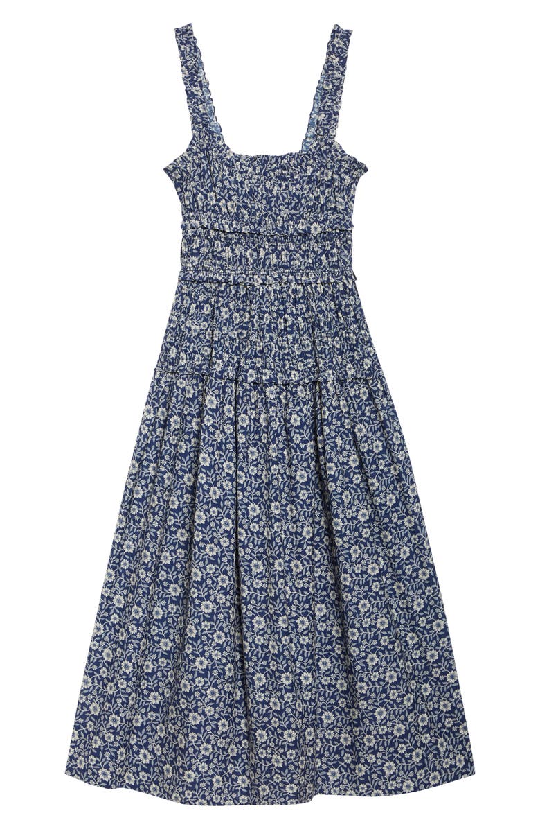 DÔEN Marianne Floral Print Smocked Maxi Dress, Alternate, color, Jessamine Calico