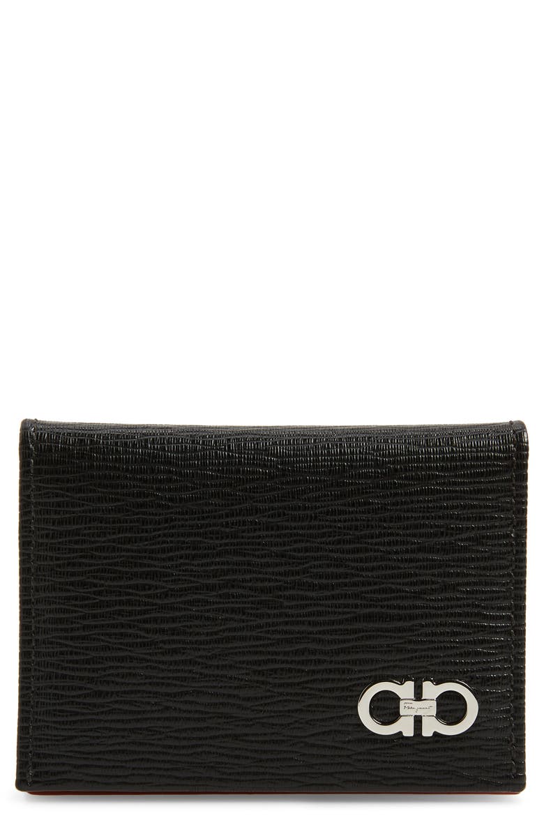 FERRAGAMO Folding Card Case, Main, color, 