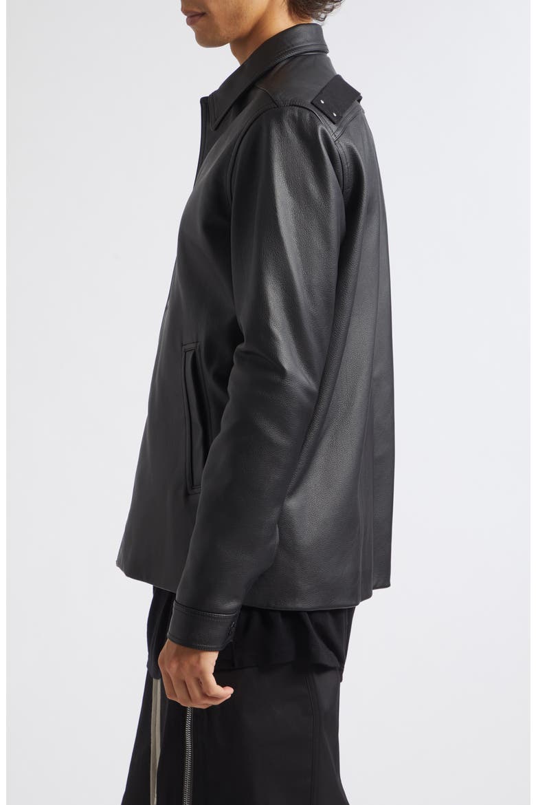 Brad Leather Jacket, Alternate, color, BLACK