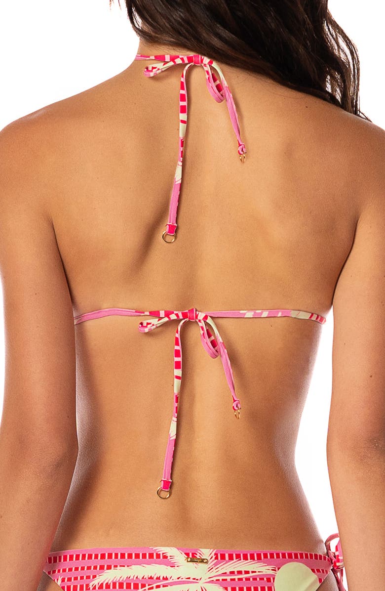 Maaji Balmy Triangle Bikini Top, Alternate, color, Pink Overflow