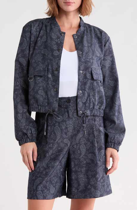 Paisley Printed Bomber Jacket
