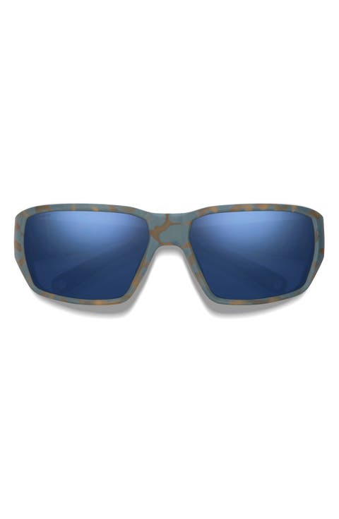 Hookset 62mm ChromaPop™ Polarized Oversize Wraparound Sunglasses