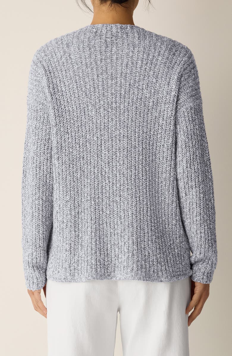 Eileen Fisher Cotton Blend Open Cardigan, Alternate, color, Dark Pearl