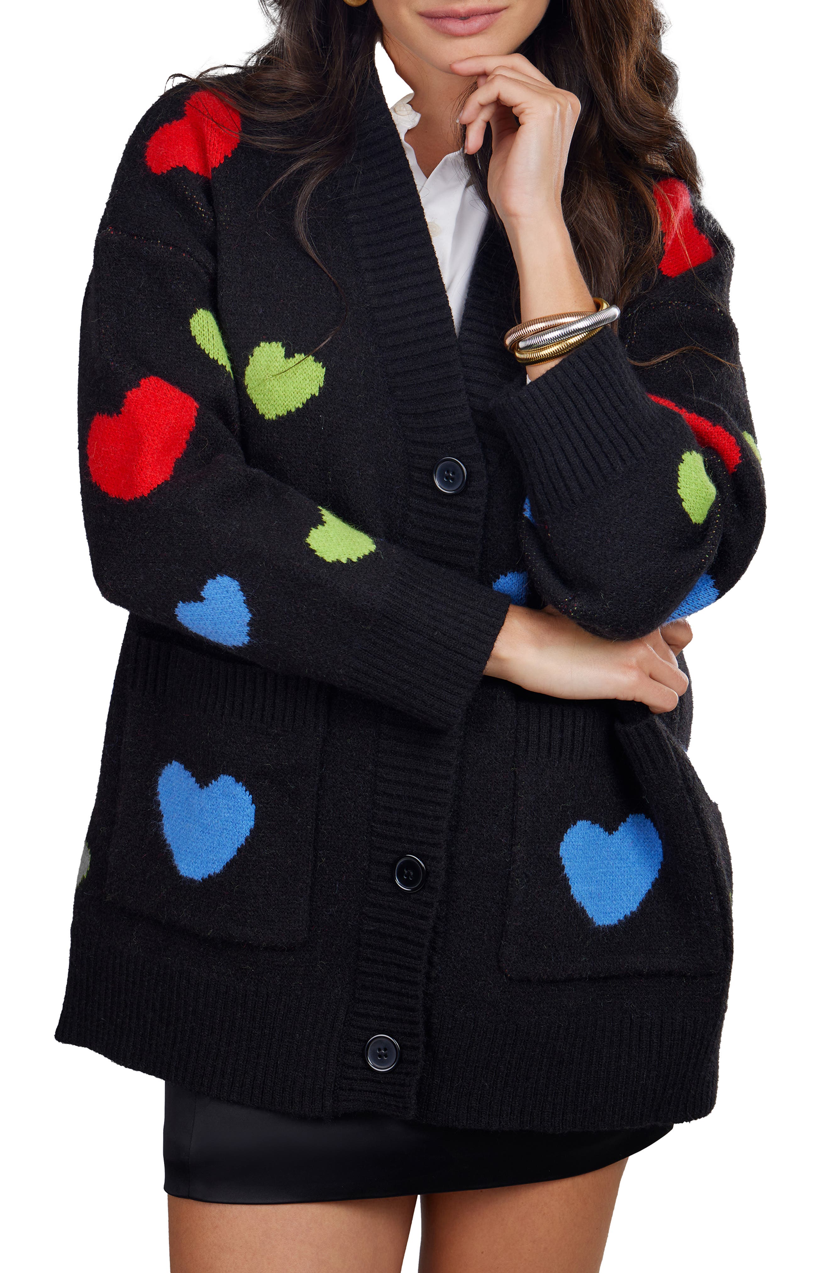SAACHI Heart Motif Cardigan