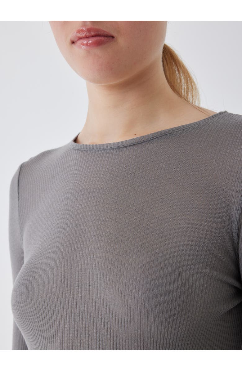 Majestic Filatures Micro Modal Baby Rib Cashmere Long Sleeve Crewneck, Alternate, color, 