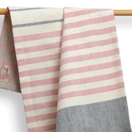 Sustainable Threads Verda Handwoven Kitchen Towels In Gray