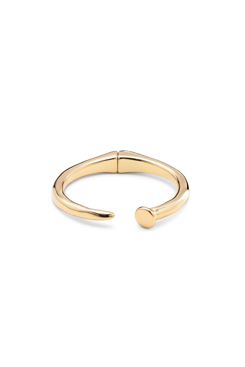 Bent Nail Bangle, Main, color, Gold