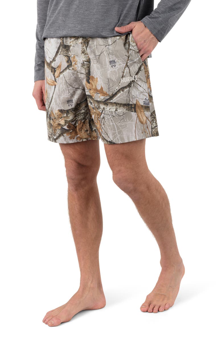 Hurley Trek Stretch Drawstring Shorts, Alternate, color, Khaki