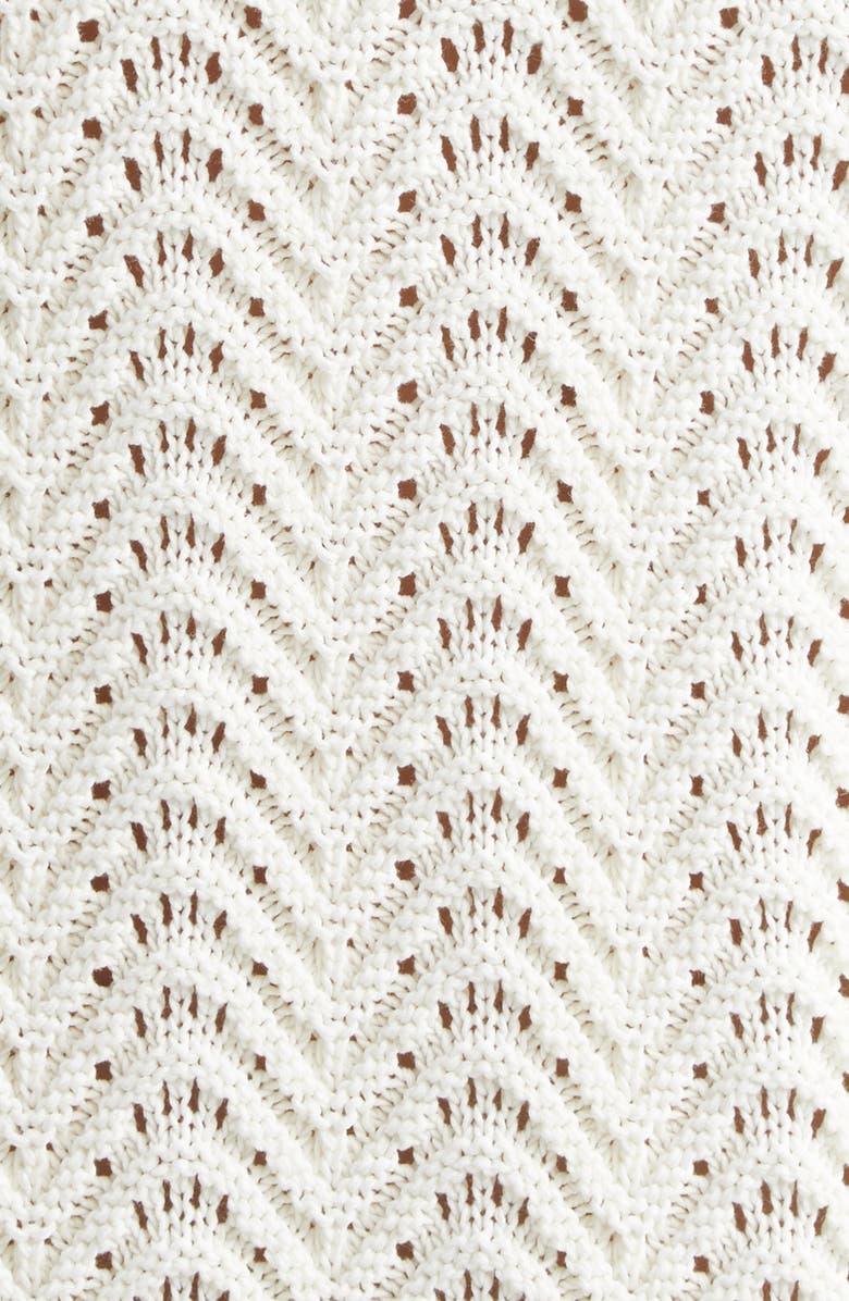 LOULOU DE SAISON WAFA Ottoman Pointelle Sweater Dress, Alternate, color, Ivory