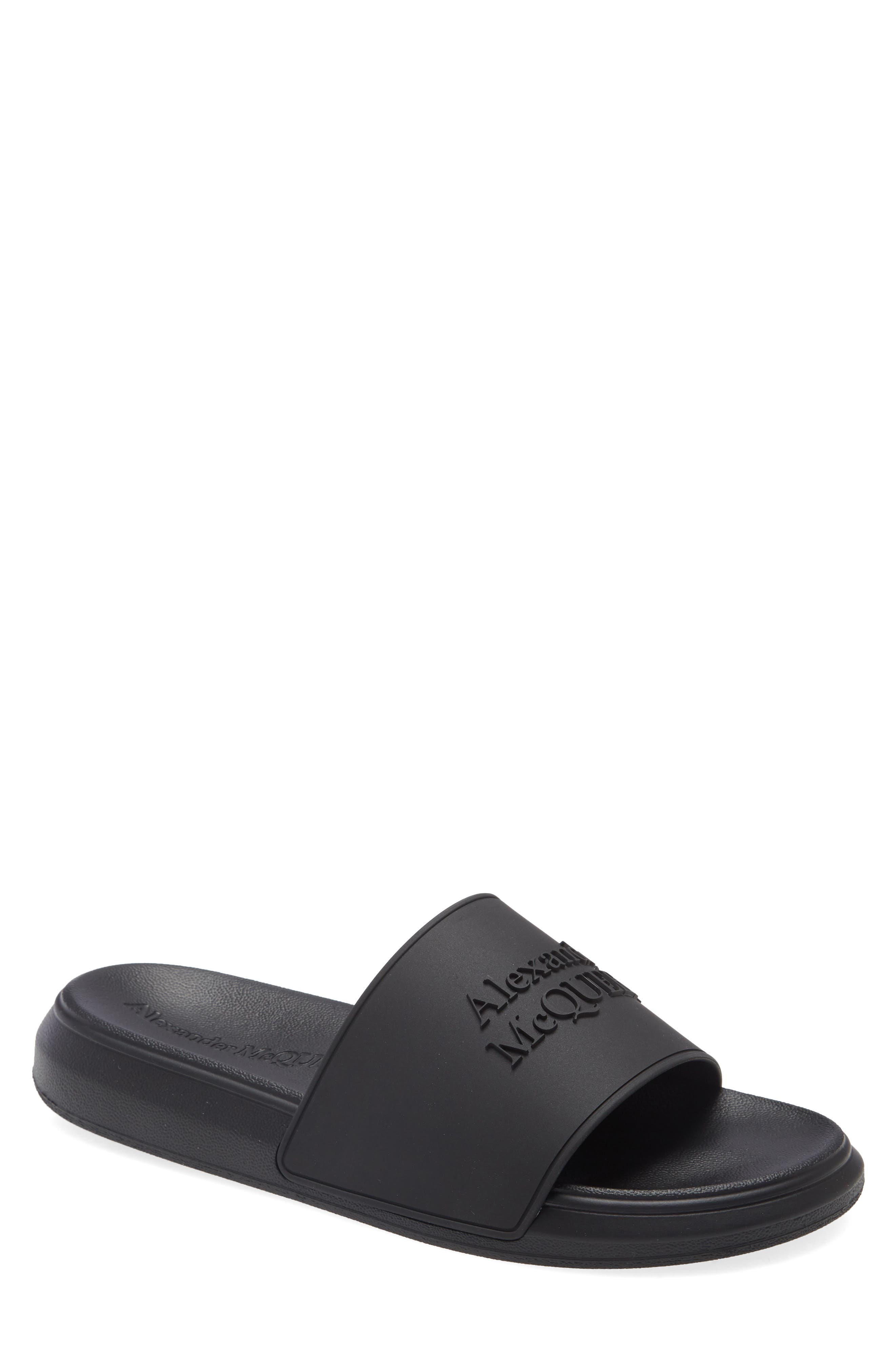 McQueen Alexander McQueen Hybrid Logo Slide Sandal, Main, color, 