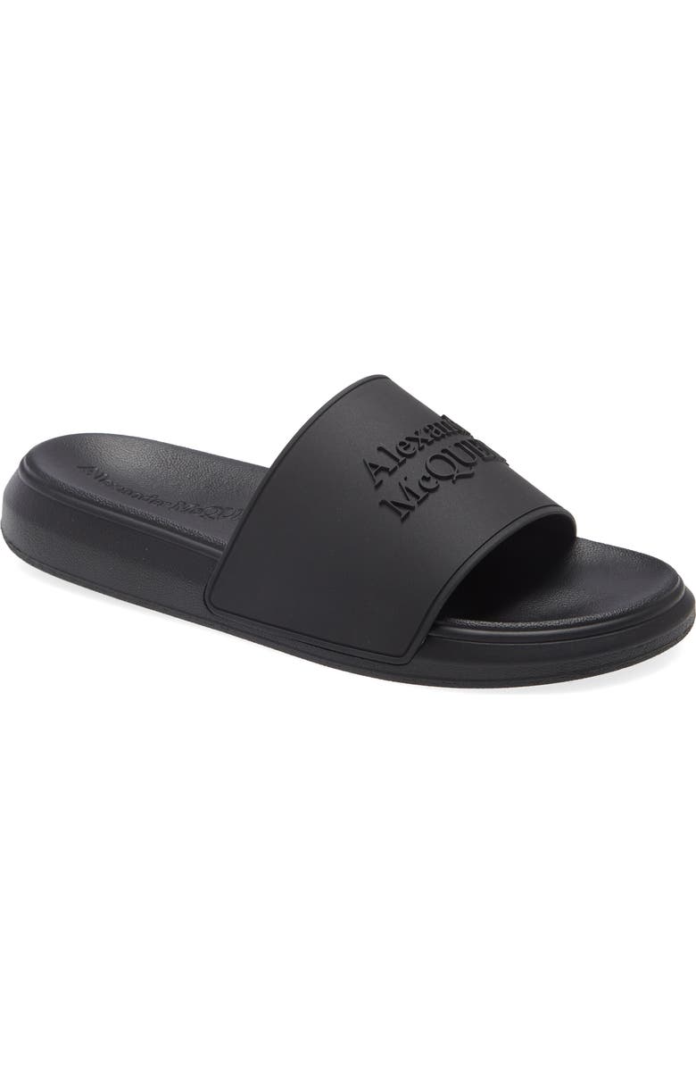 McQueen Alexander McQueen Hybrid Logo Slide Sandal, Main, color,