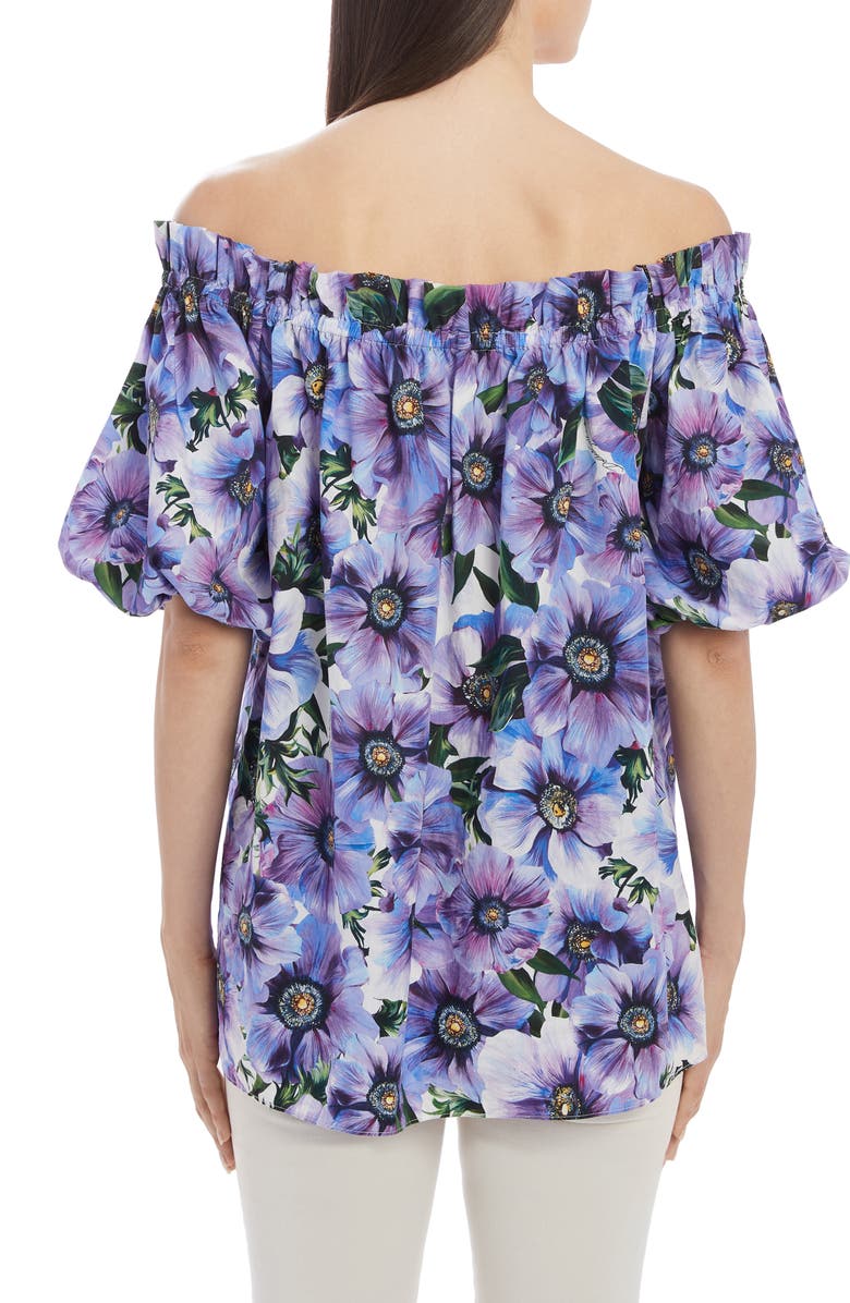 Dolce&Gabbana Floral Off the Shoulder Top, Alternate, color, 