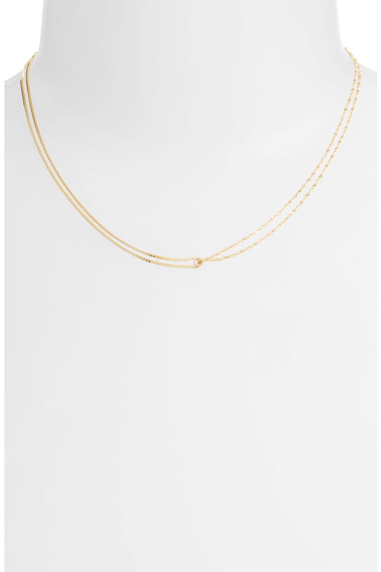Double Chain Necklace, Alternate, color, YELLOW GOLD