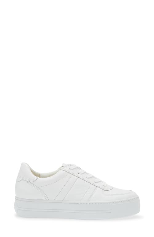 Paul Green Unity Platform Sneaker In White Leather